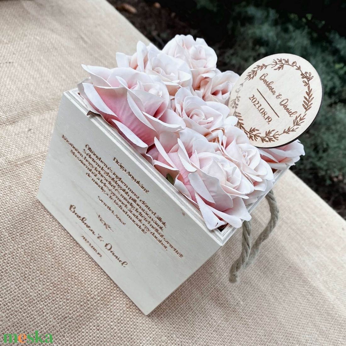 Esküvői Szülőköszöntő Ajándék � Virágbox - esküvő - emlék & ajándék - szülőköszöntő ajándék - Meska.hu