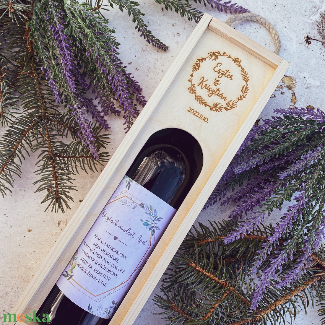 Esküvői Szülőköszöntő Ajándék � Matricás bortartó - esküvő - emlék & ajándék - szülőköszöntő ajándék - Meska.hu