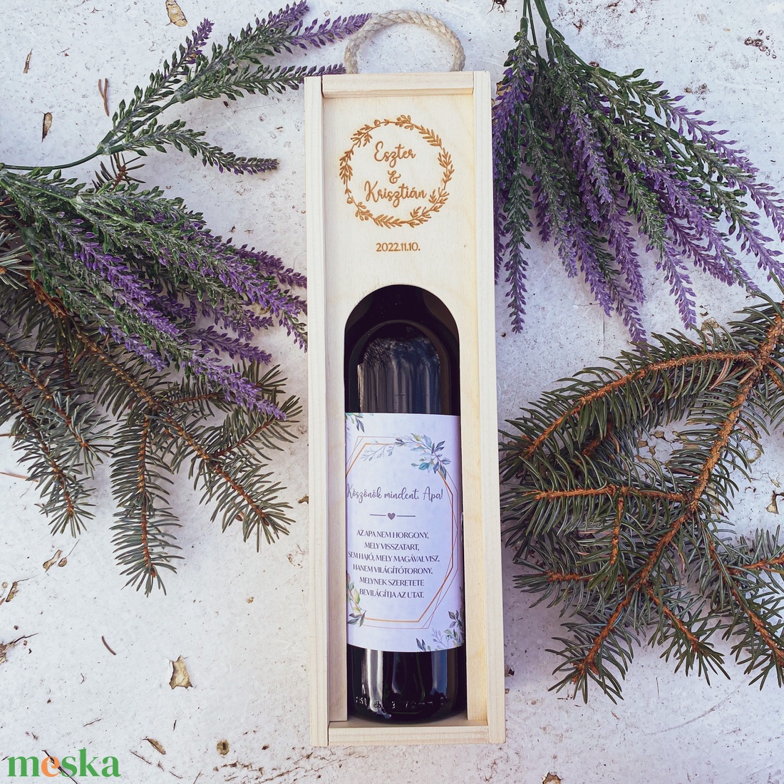 Esküvői Szülőköszöntő Ajándék � Matricás bortartó - esküvő - emlék & ajándék - szülőköszöntő ajándék - Meska.hu