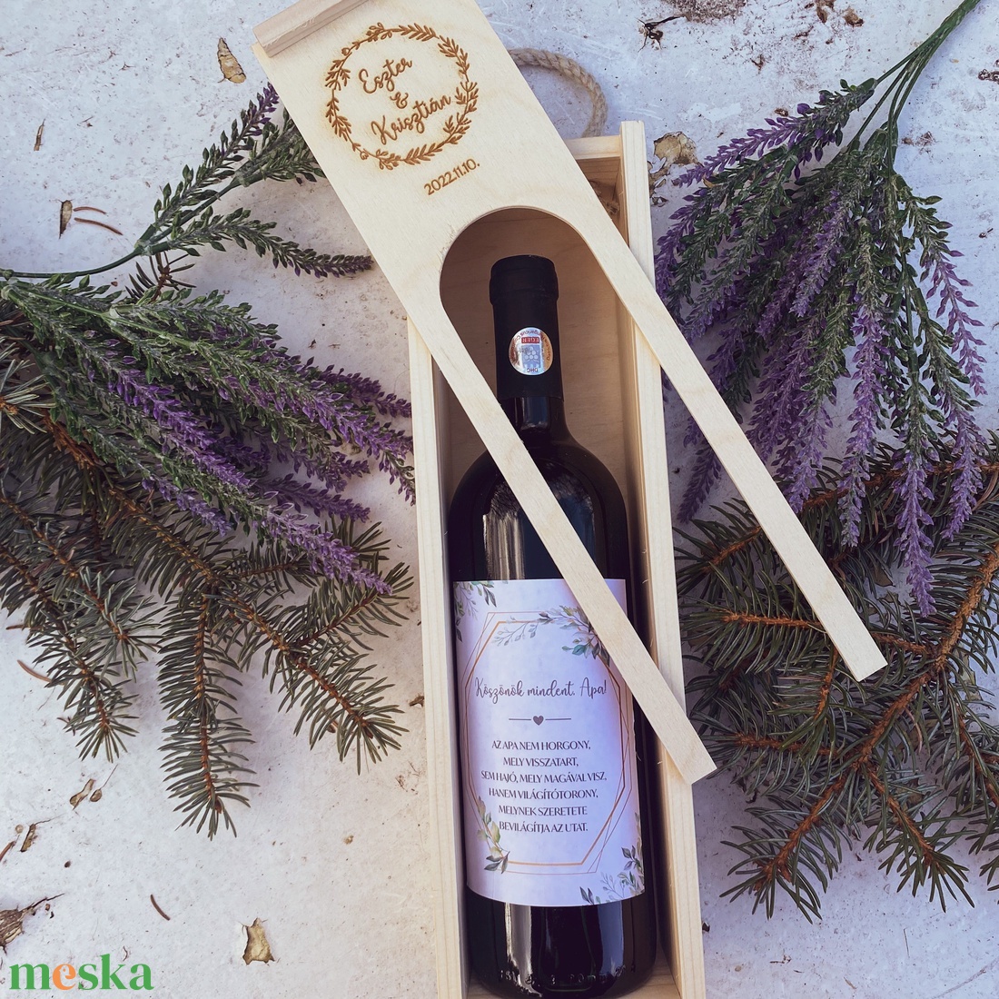 Esküvői Szülőköszöntő Ajándék � Matricás bortartó - esküvő - emlék & ajándék - szülőköszöntő ajándék - Meska.hu