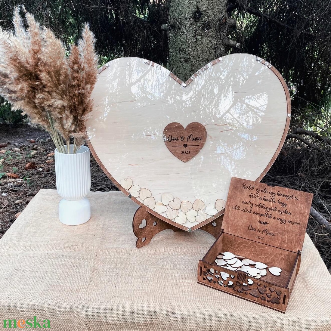 Alternatív vendégkönyv � szív - esküvő - emlék & ajándék - vendégkönyv - Meska.hu