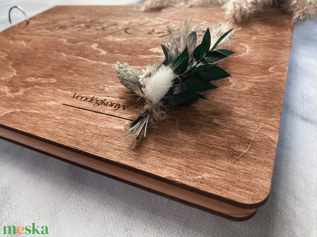 Esküvői vendégkönyv � Fa borítós � Természet - Barna - esküvő - emlék & ajándék - vendégkönyv - Meska.hu