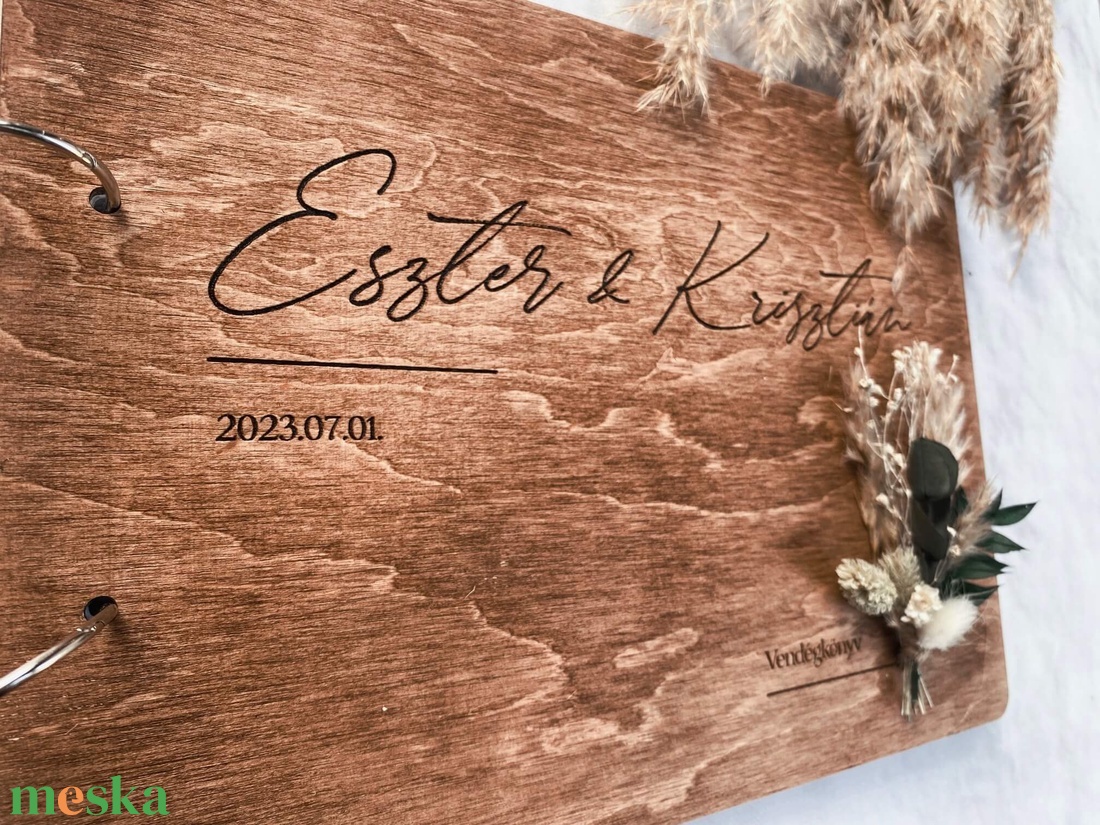 Esküvői vendégkönyv � Fa borítós � Természet - Barna - esküvő - emlék & ajándék - vendégkönyv - Meska.hu