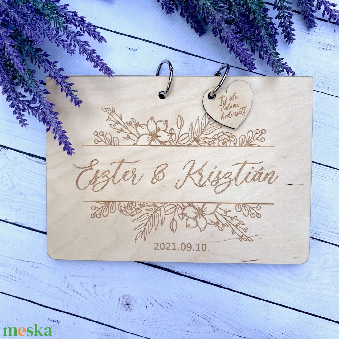 Esküvői vendégkönyv � Fa borítós natúr - esküvő - emlék & ajándék - vendégkönyv - Meska.hu