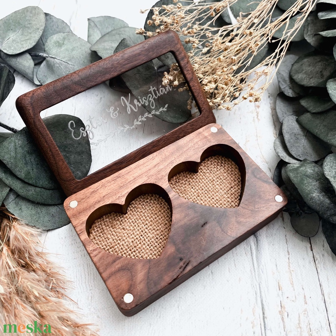 Esküvői Gyűrűtartó � szív - esküvő - kiegészítők - gyűrűtartó & gyűrűpárna - Meska.hu