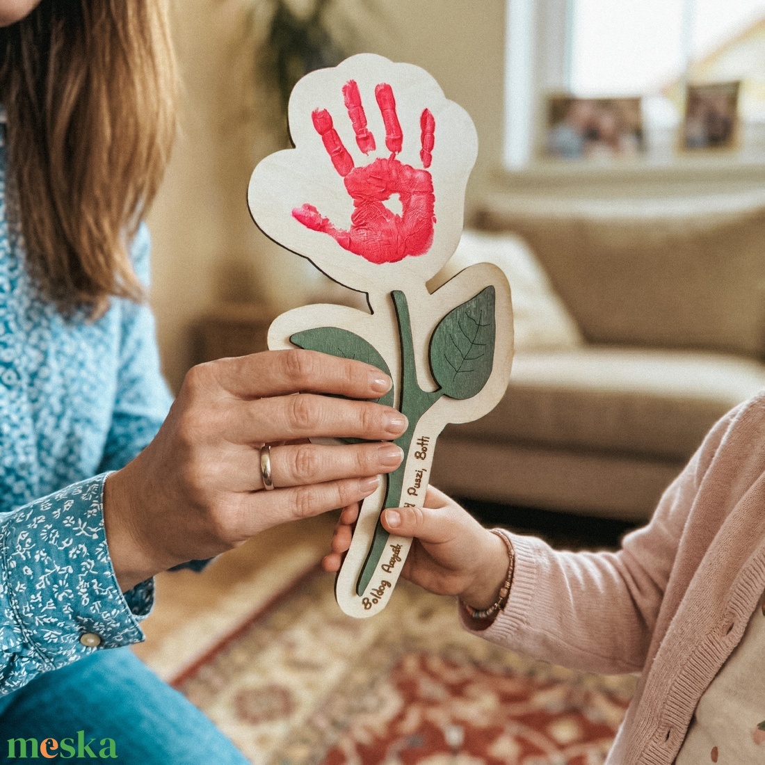 Anyák napi fa virág - otthon & életmód - dekoráció - asztal és polc dekoráció - gravírozott táblák - Meska.hu