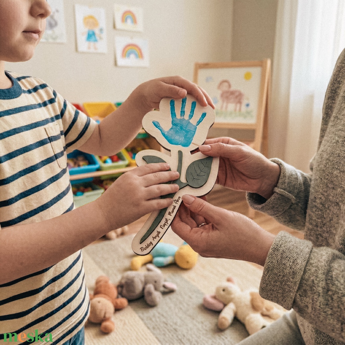 Anyák napi fa virág - otthon & életmód - dekoráció - asztal és polc dekoráció - gravírozott táblák - Meska.hu