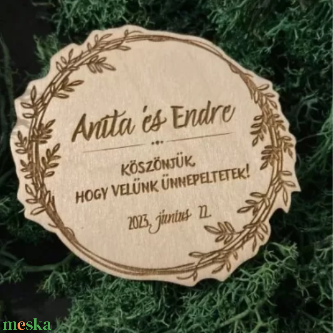 Fa köszönőajándék kör alakú - esküvő - emlék & ajándék - köszönőajándék - Meska.hu Fa köszönőajándék kör alakú - esküvő - emlék & ajándék - köszönőajándék - Meska.hu