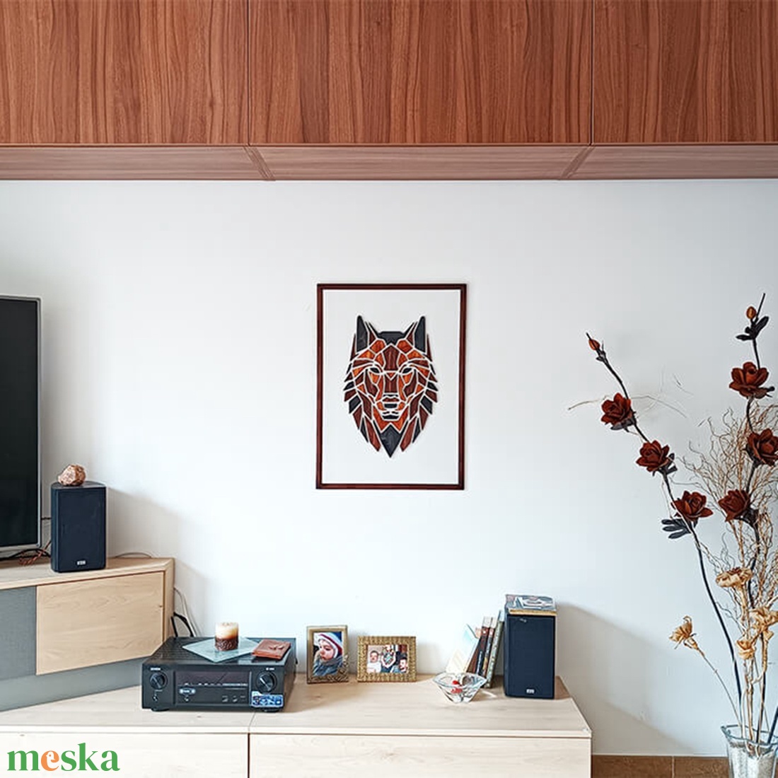 Polygon falikép lakásdekoráció, farkas - otthon & lakás - dekoráció - fali és függő dekoráció - falra akasztható dekor - Meska.hu