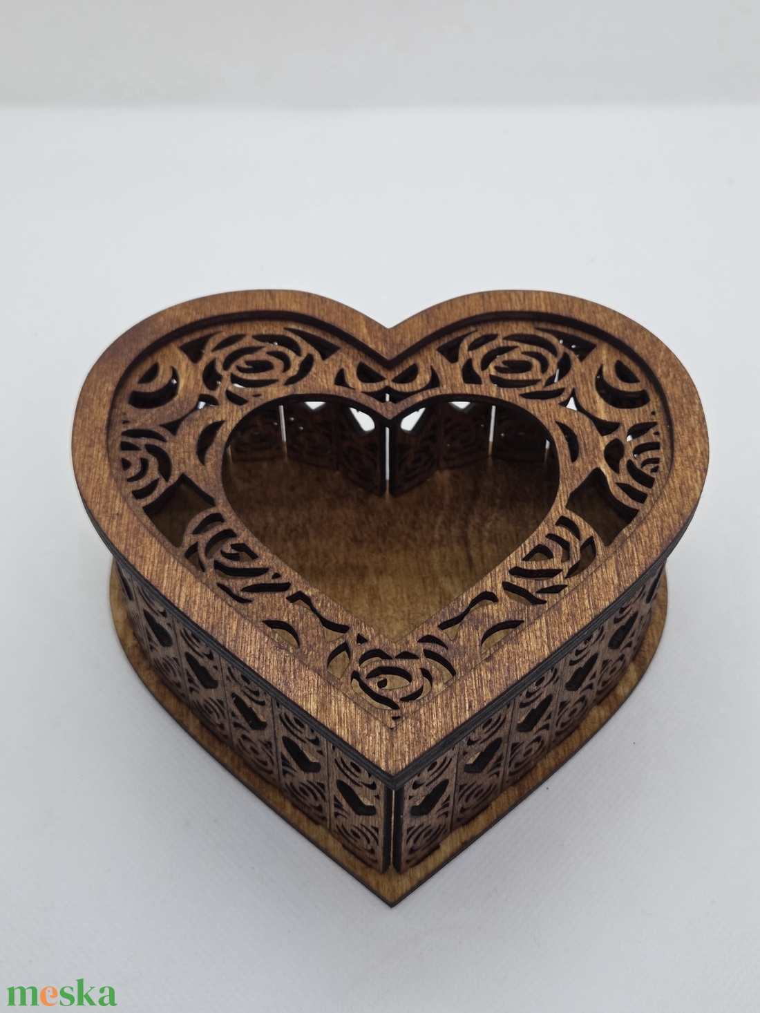 Szív alakú fa mécsestartó - otthon & életmód - gyertya, illat, aroma - mécses és mécsestartó - Meska.hu