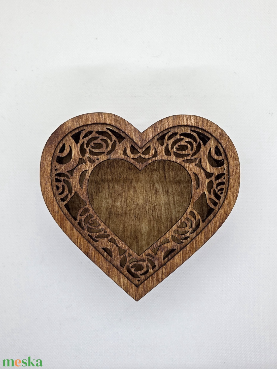 Szív alakú fa mécsestartó - otthon & életmód - gyertya, illat, aroma - mécses és mécsestartó - Meska.hu