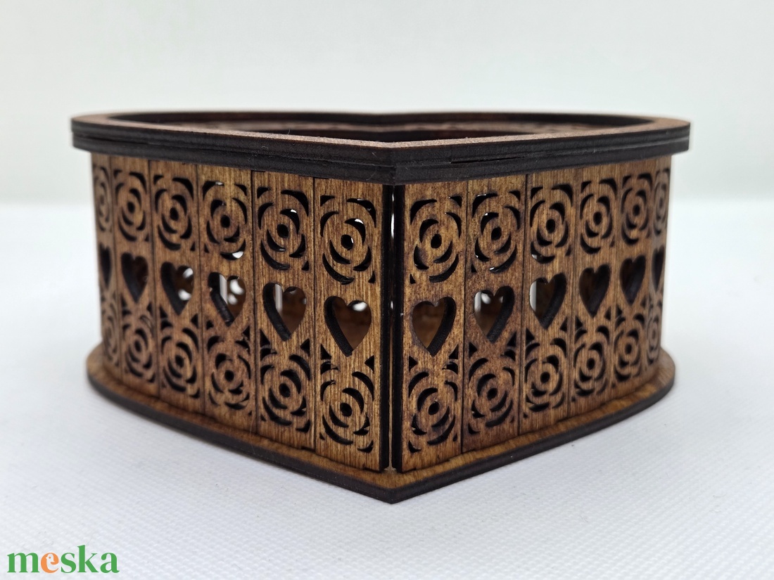 Szív alakú fa mécsestartó - otthon & életmód - gyertya, illat, aroma - mécses és mécsestartó - Meska.hu