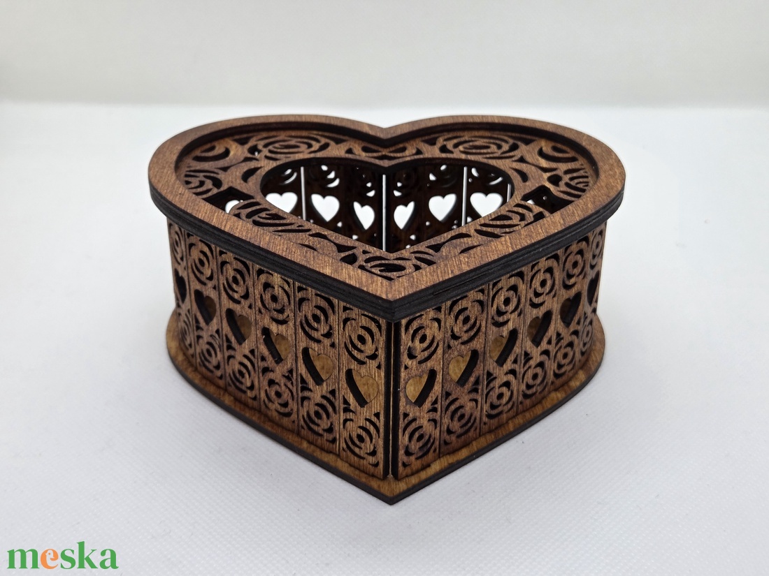 Szív alakú fa mécsestartó - otthon & életmód - gyertya, illat, aroma - mécses és mécsestartó - Meska.hu