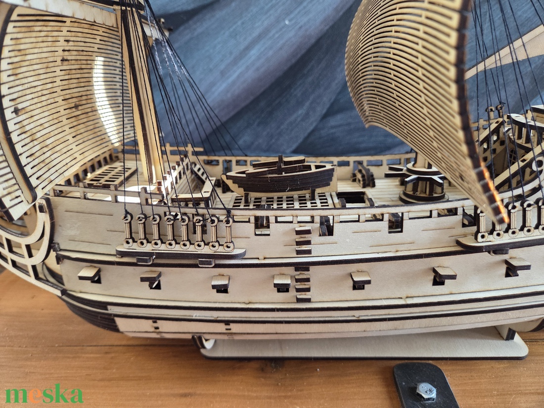 Hajómodell - Fekete Gyöngy - művészet - makett, modell - Meska.hu