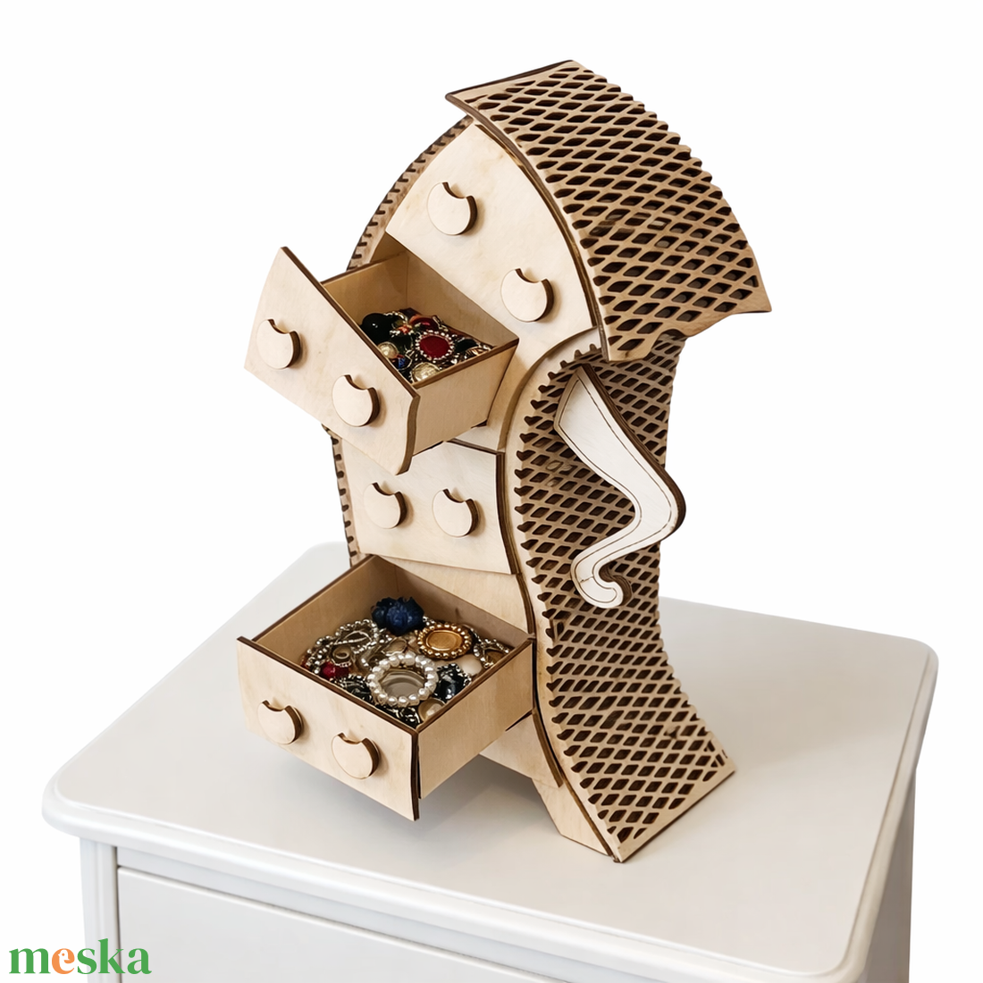 Ékszertartó szekrényke - ékszer - ékszertartó - ékszertartó állvány - Meska.hu
