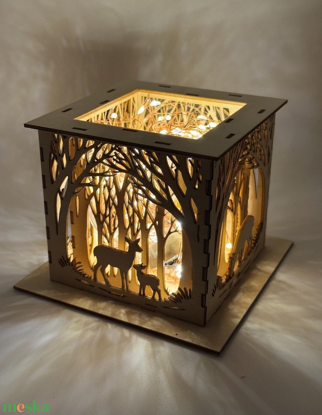 Mécsestartó - erdei természet motívummal - otthon & életmód - gyertya, illat, aroma - mécses és mécsestartó - Meska.hu