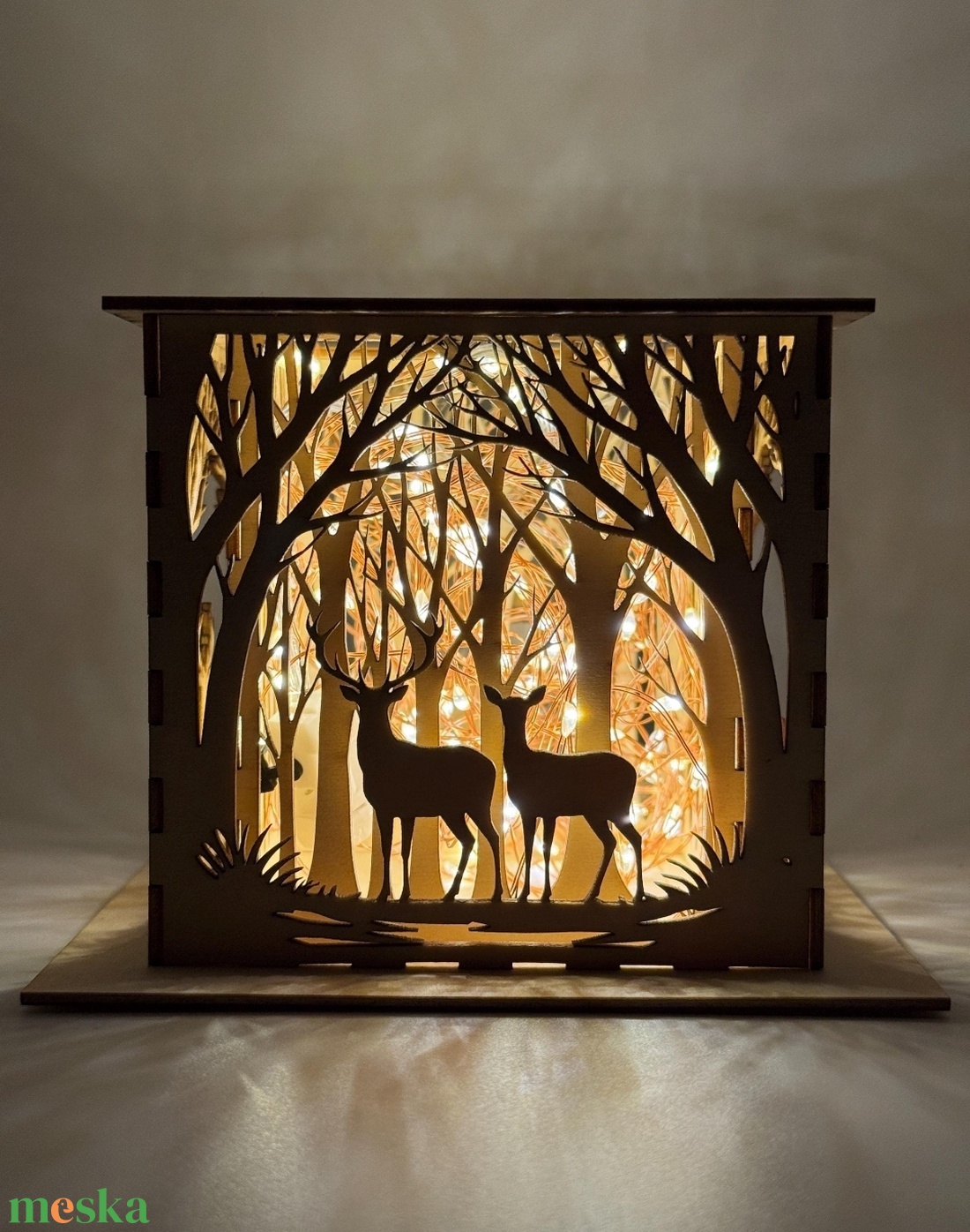 Mécsestartó - erdei természet motívummal - otthon & életmód - gyertya, illat, aroma - mécses és mécsestartó - Meska.hu