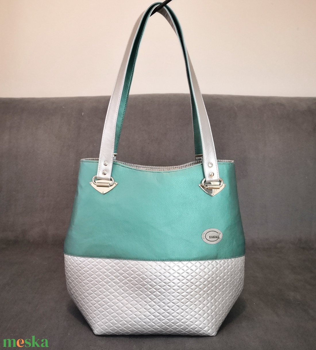 GreatArt Bags - Türkiz-rombusz válltáska - táska & tok - kézitáska & válltáska - válltáska - Meska.hu