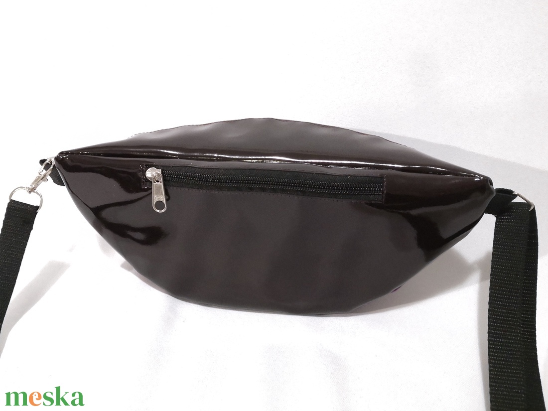 Padlizsán lila designer övtáska - táska & tok - övtáska - Meska.hu