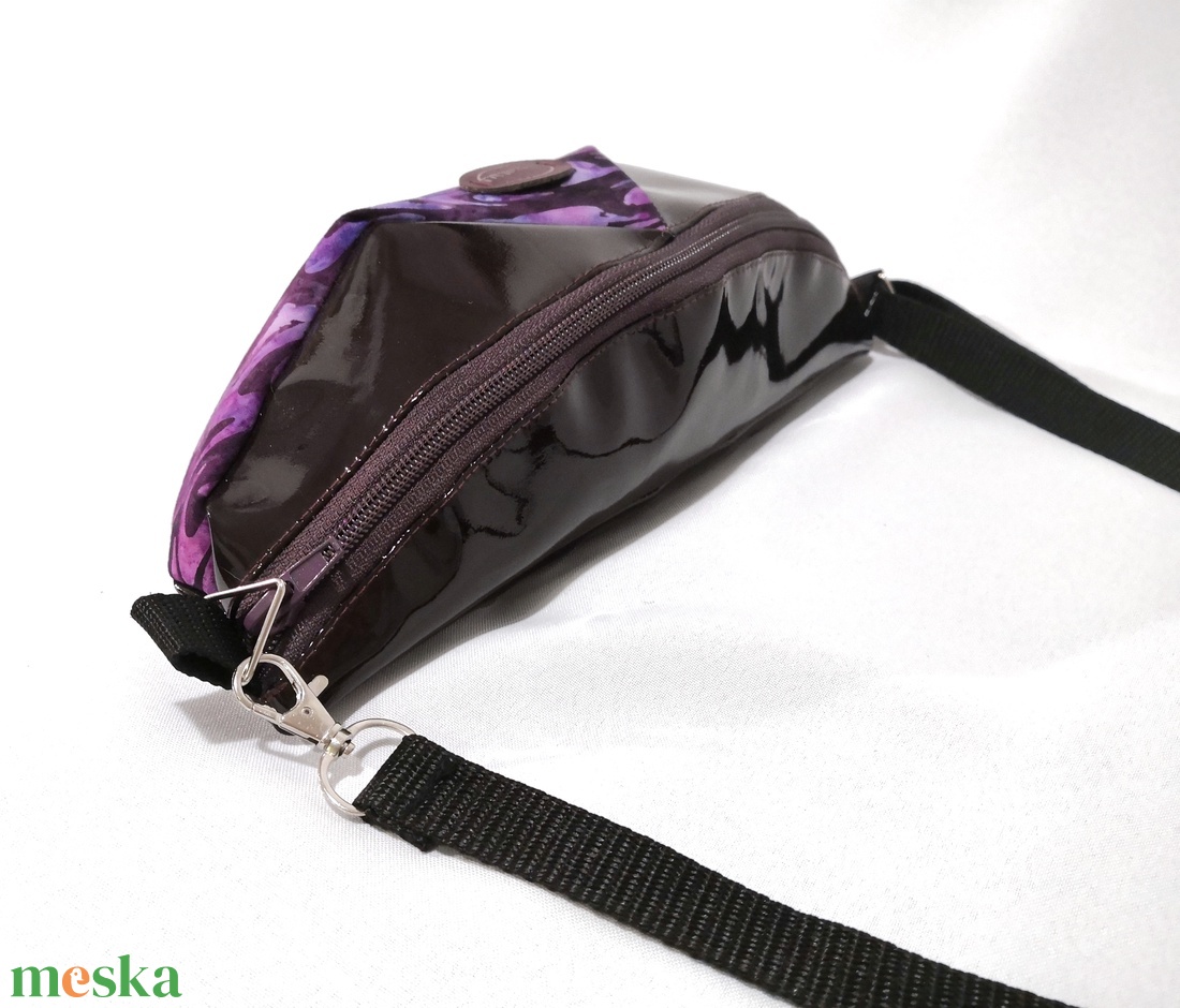 Padlizsán lila designer övtáska - táska & tok - övtáska - Meska.hu