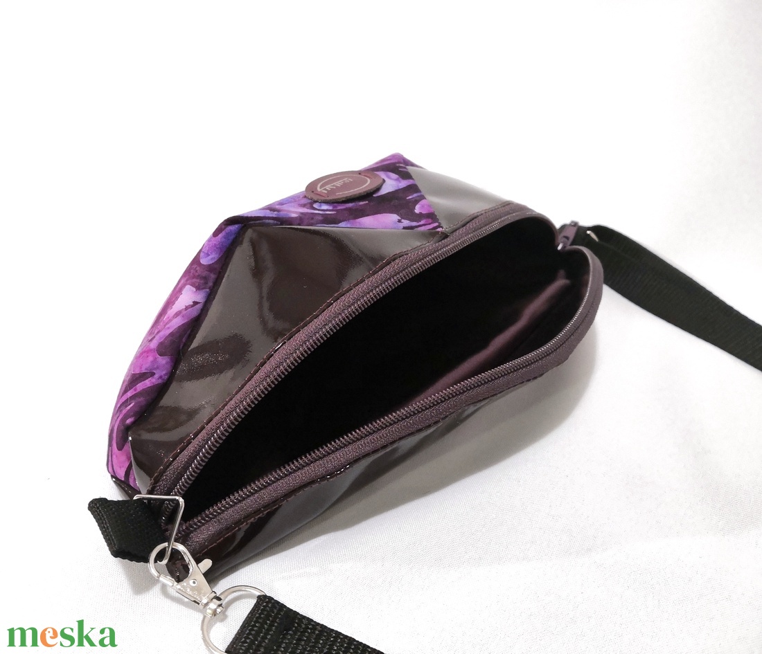 Padlizsán lila designer övtáska - táska & tok - övtáska - Meska.hu