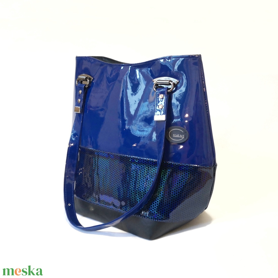 Női királykék hologramos válltáska - vízlepergető - táska & tok - kézitáska & válltáska - válltáska - Meska.hu