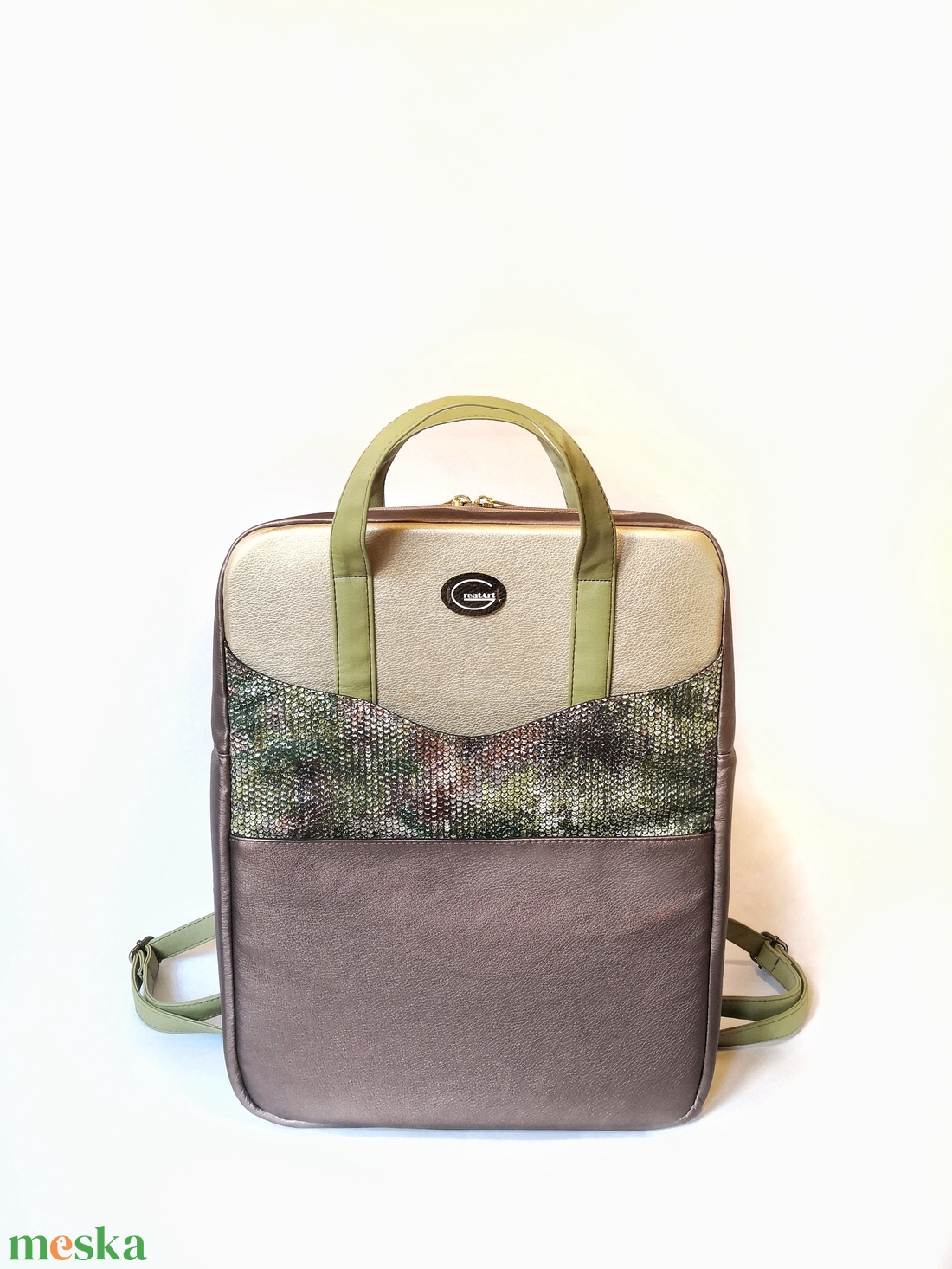 Vízlepergető cipzáros laptophátizsák - táska & tok - laptoptáska, laptop hátizsák - Meska.hu