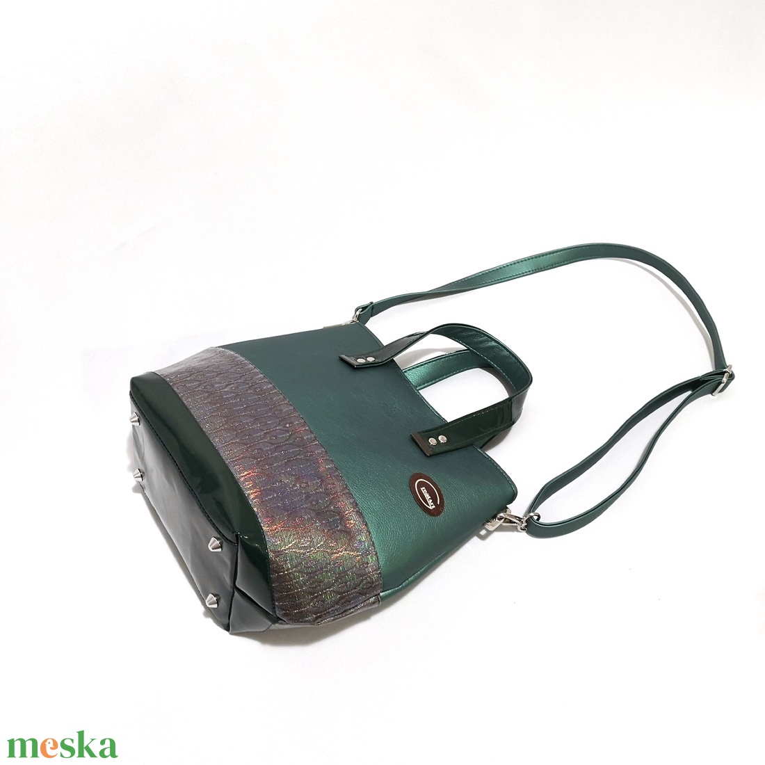 Női textilbőr designer pávatollas kézitáska és válltáska - táska & tok - kézitáska & válltáska - válltáska - Meska.hu