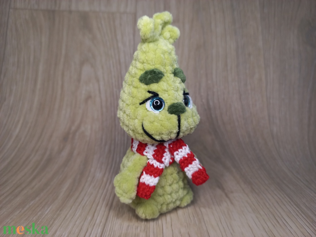 Mini Grincs, horgolt figura, 14 cm - játék & sport - plüssállat & játékfigura - plüss mesefigurák - Meska.hu