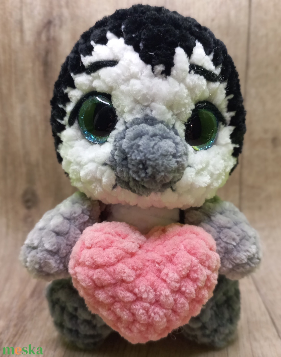 Valentin Bébi pingvin, horgolt figura, 12 cm - játék & sport - plüssállat & játékfigura - plüss mesefigurák - Meska.hu