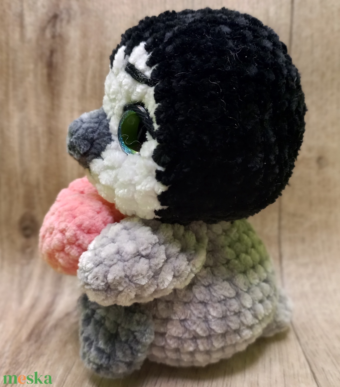 Valentin Bébi pingvin, horgolt figura, 12 cm - játék & sport - plüssállat & játékfigura - plüss mesefigurák - Meska.hu