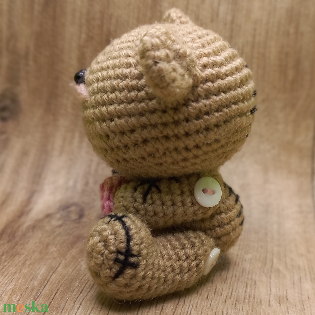 Valentin maci, horgolt figura, 11 cm - játék & sport - plüssállat & játékfigura - maci - Meska.hu