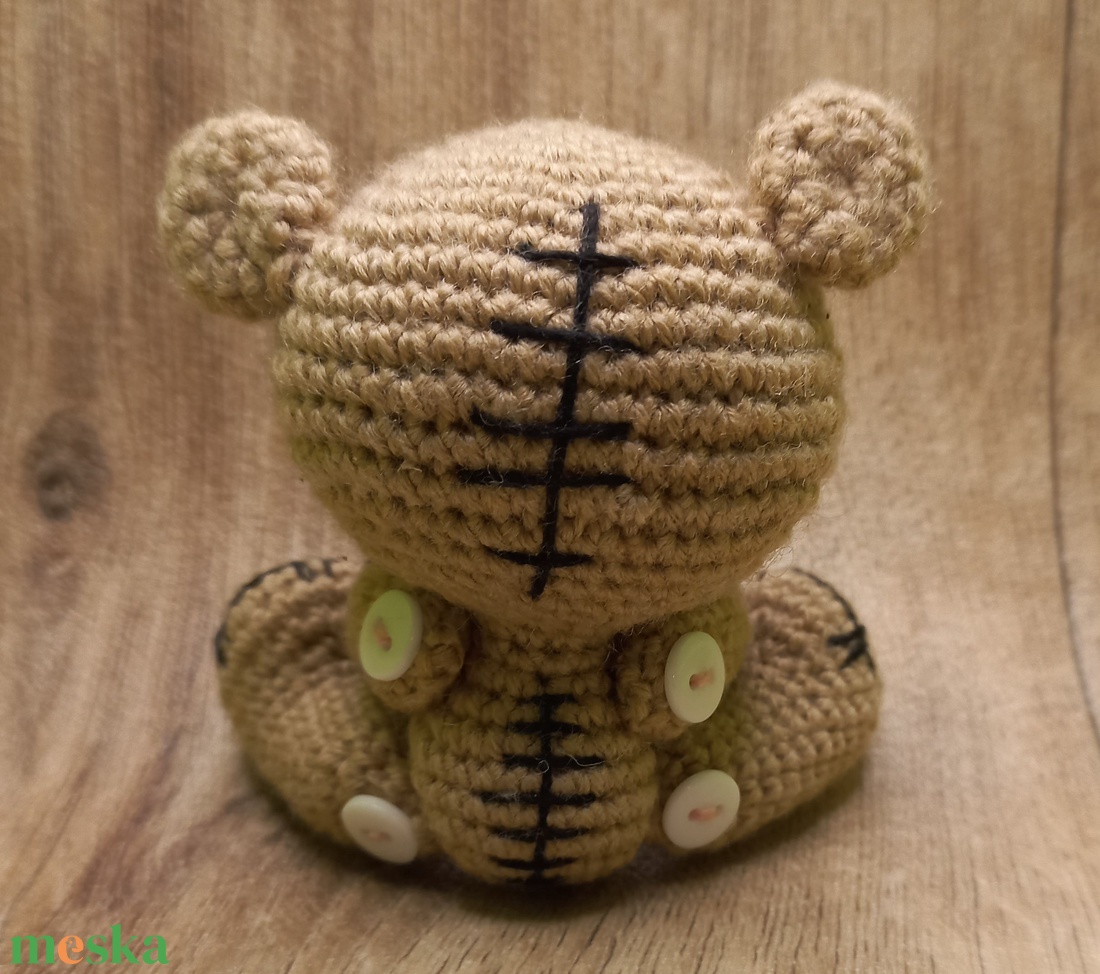 Valentin maci, horgolt figura, 11 cm - játék & sport - plüssállat & játékfigura - maci - Meska.hu