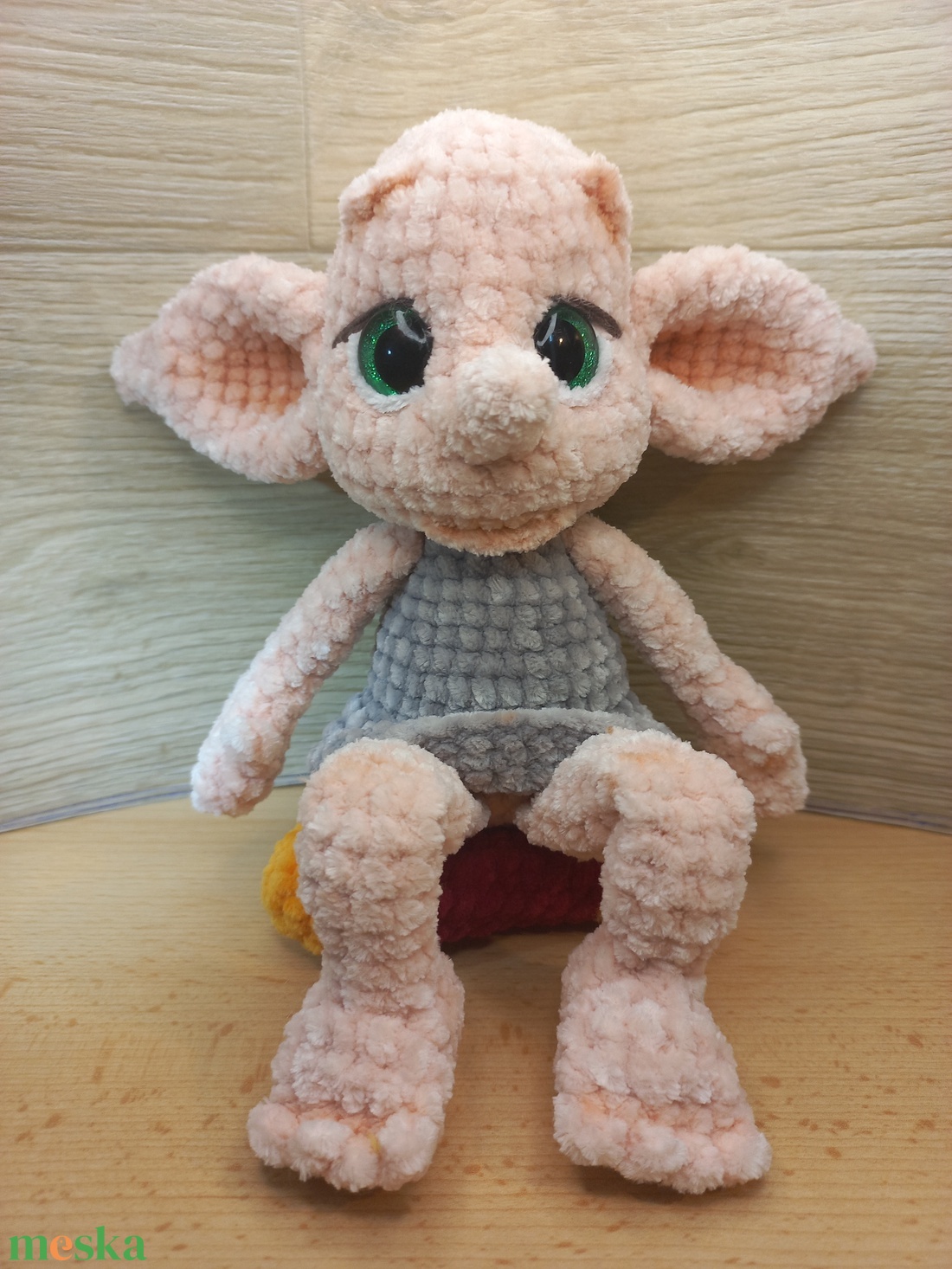 Bébi Dobby, horgolt figura, 26 cm - játék & sport - plüssállat & játékfigura - plüss mesefigurák - Meska.hu