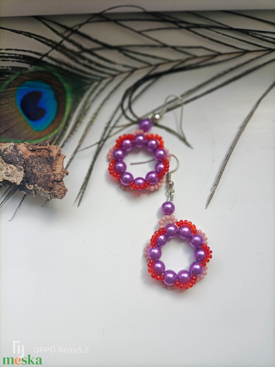 Tekla gyöngy fülbevaló  - ékszer - fülbevaló - karika fülbevaló - Meska.hu