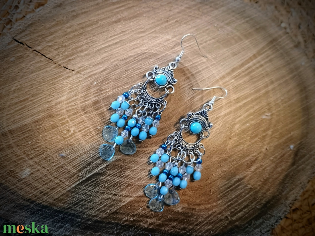 gyöngy fülbevaló - ékszer - fülbevaló - csillár fülbevaló - Meska.hu