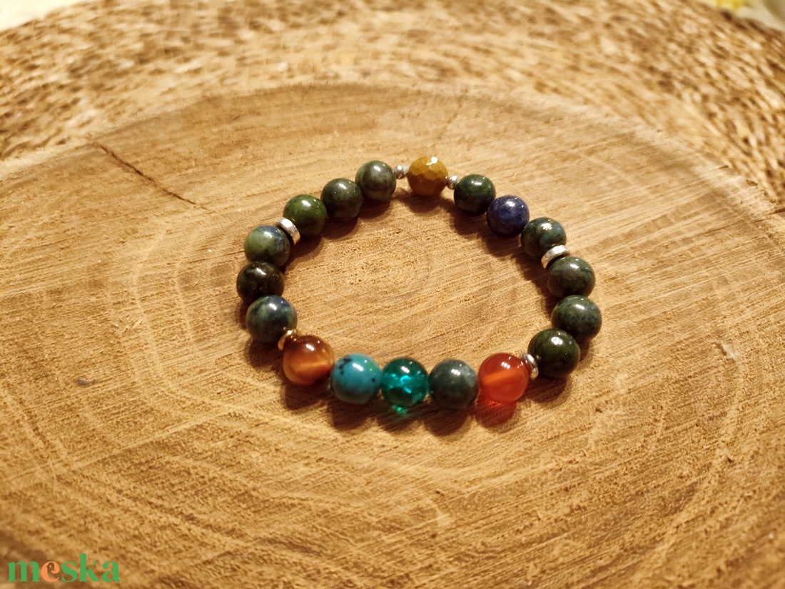 ásványkarkötő - ékszer - karkötő - gyöngyös karkötő - Meska.hu