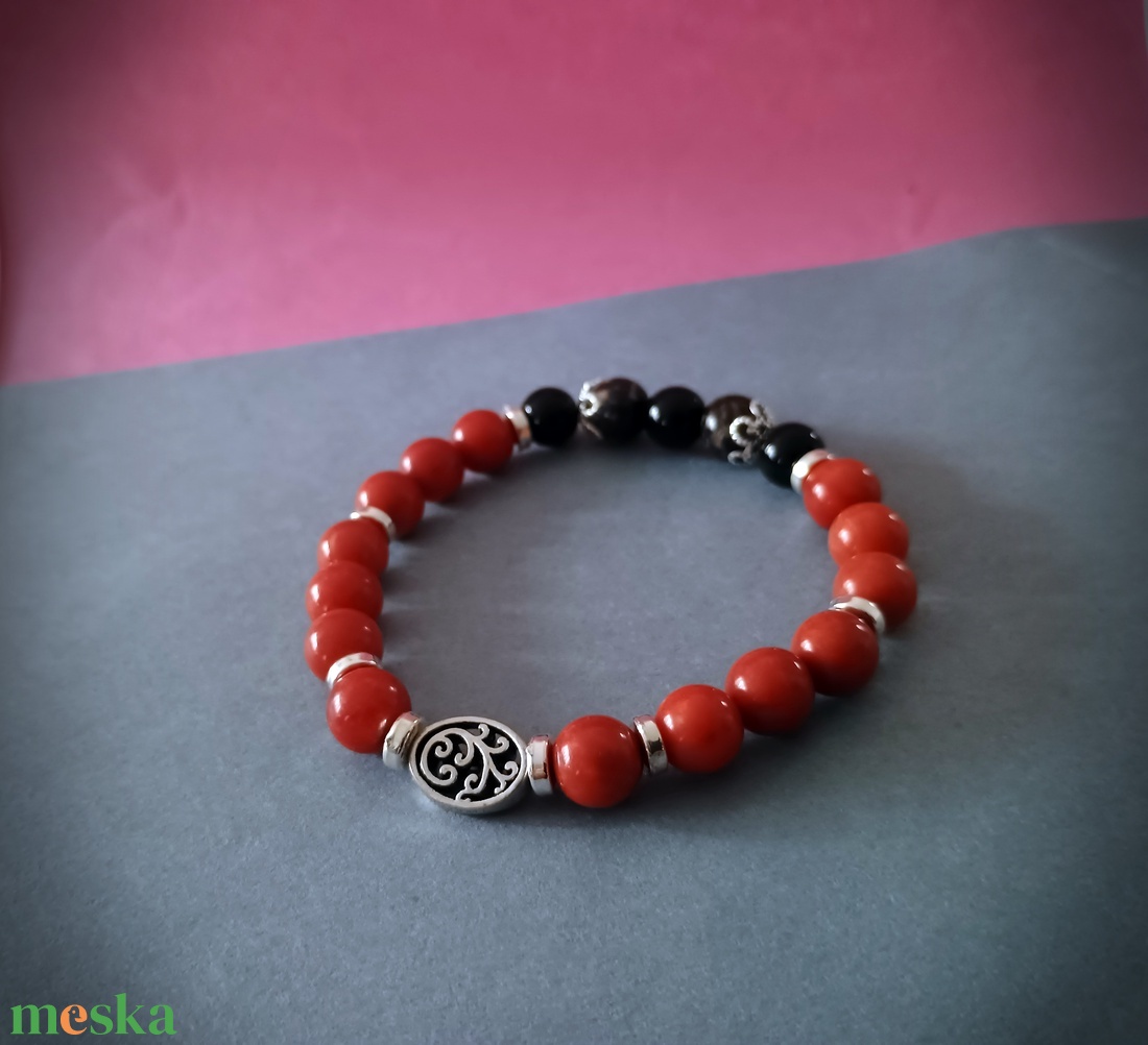 ásványi gyöngyökből készült karkötő - ékszer - karkötő - ásványkarkötő - Meska.hu