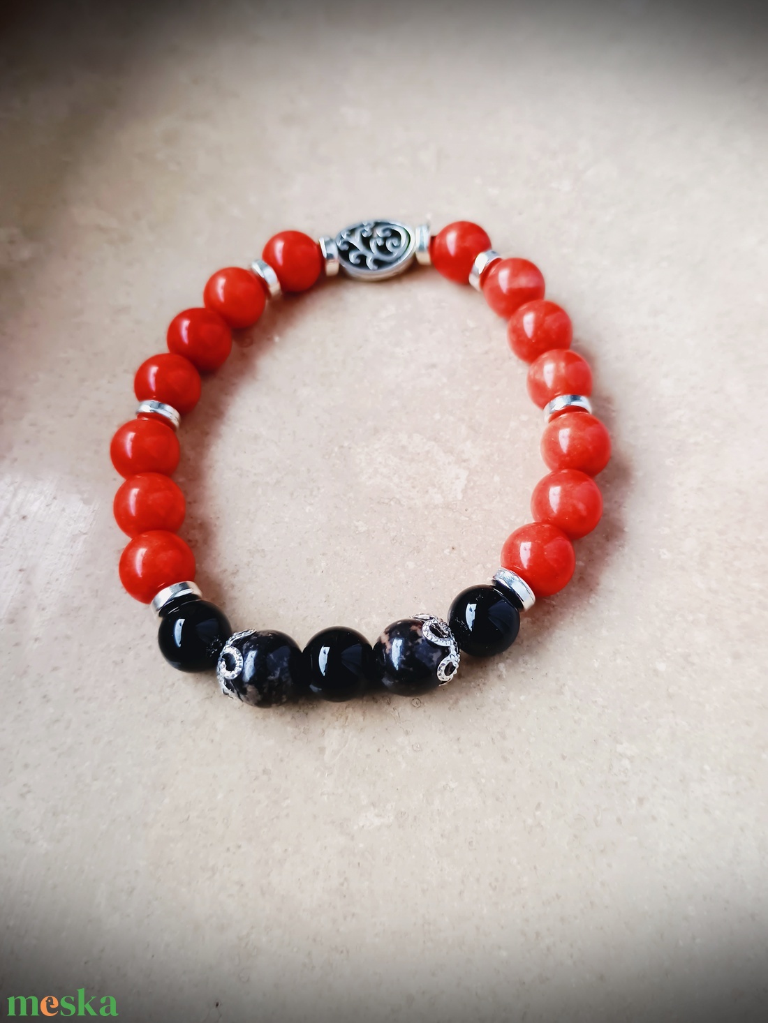 ásványi gyöngyökből készült karkötő - ékszer - karkötő - ásványkarkötő - Meska.hu