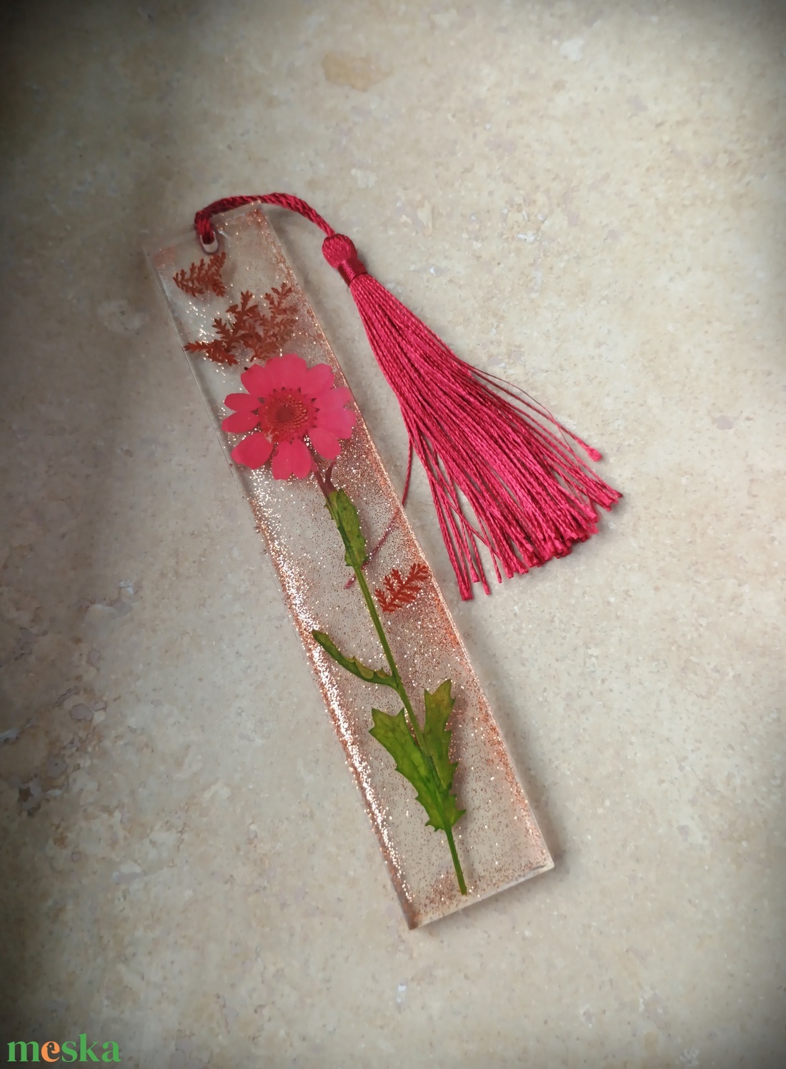 üveggyanta könyvjelző - könyv & zene - könyvjelző - Meska.hu