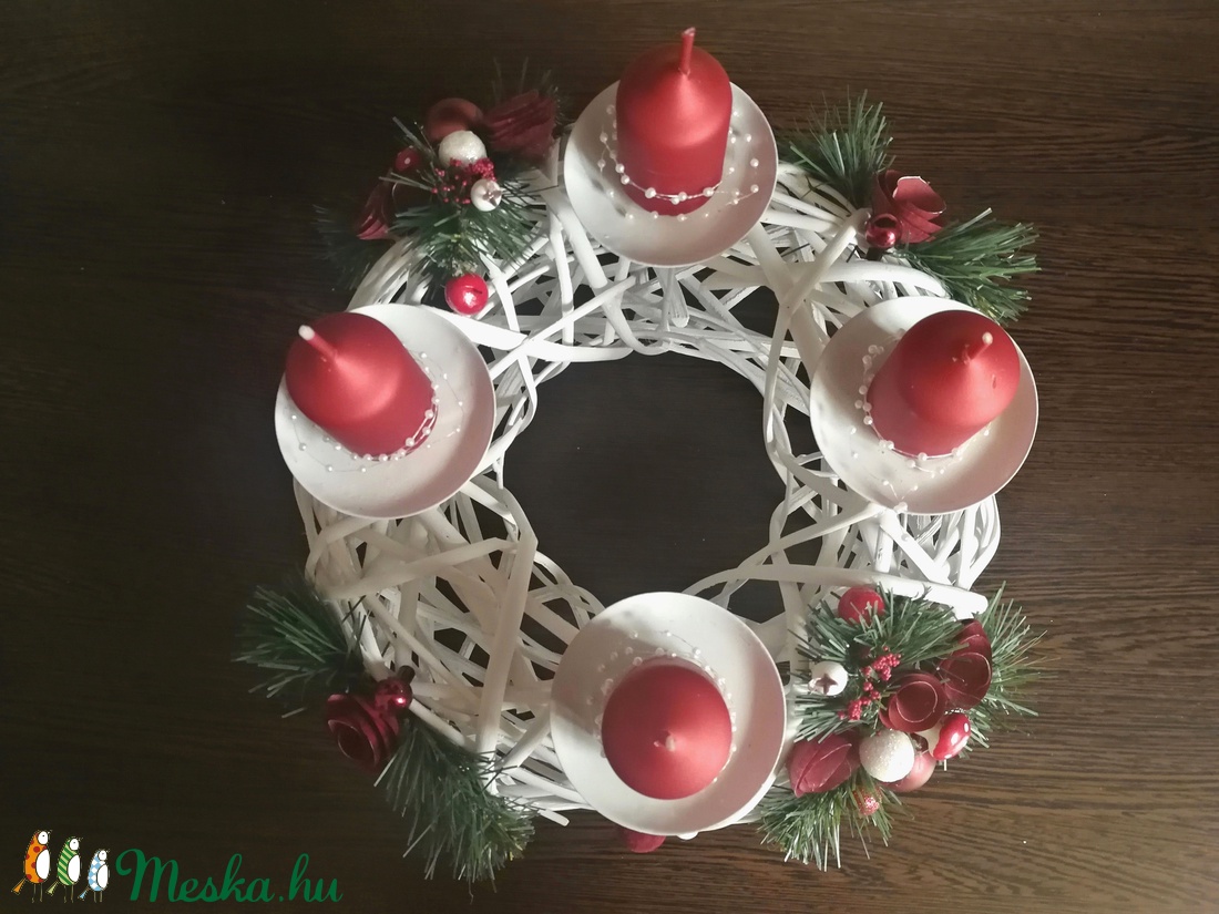 Különleges adventi asztaldísz ...a piros-fehér szín jegyében ! - - Meska.hu Különleges adventi asztaldísz ...a piros-fehér szín jegyében ! - - Meska.hu