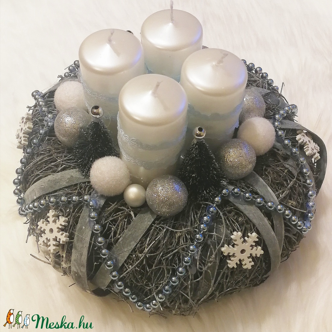 Különleges adventi asztaldísz ...a kék-ezüst szín kedvelőinek ! - - Meska.hu Különleges adventi asztaldísz ...a kék-ezüst szín kedvelőinek ! - - Meska.hu