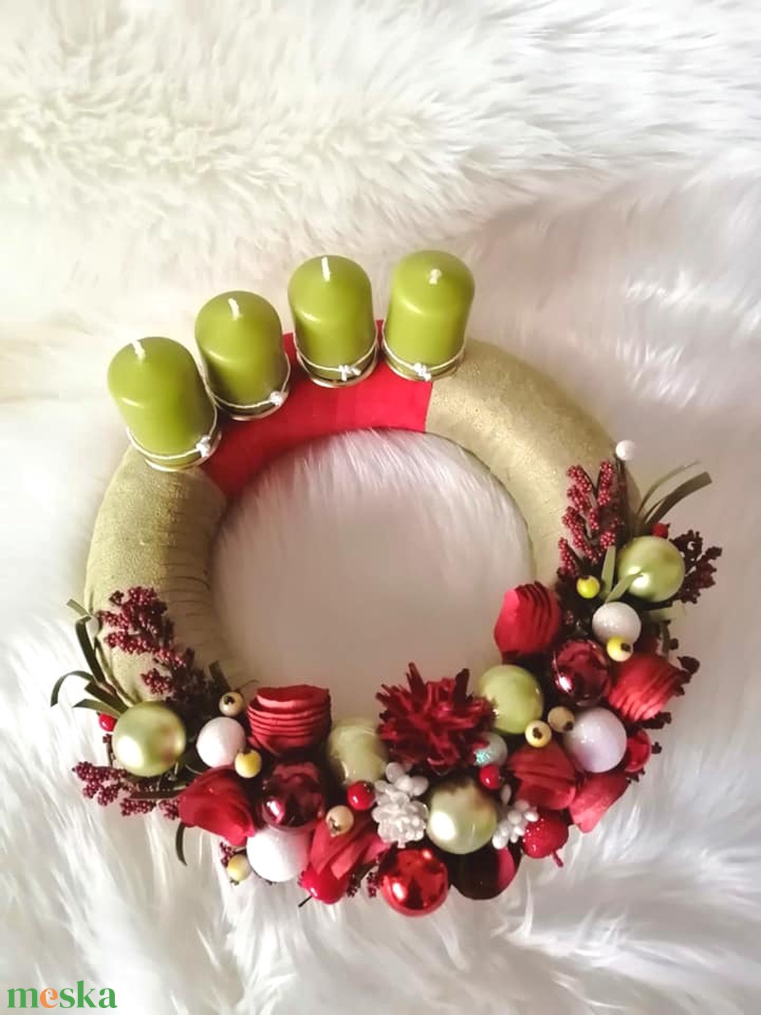AKCIÓ!Különleges adventi asztaldísz ...a piros-fehér-zöld szín jegyében ! - karácsony - adventi díszek - adventi asztaldísz - adventi díszek - Meska.hu AKCIÓ!Különleges adventi asztaldísz ...a piros-fehér-zöld szín jegyében ! - karácsony - adventi díszek - adventi asztaldísz - adventi díszek - Meska.hu