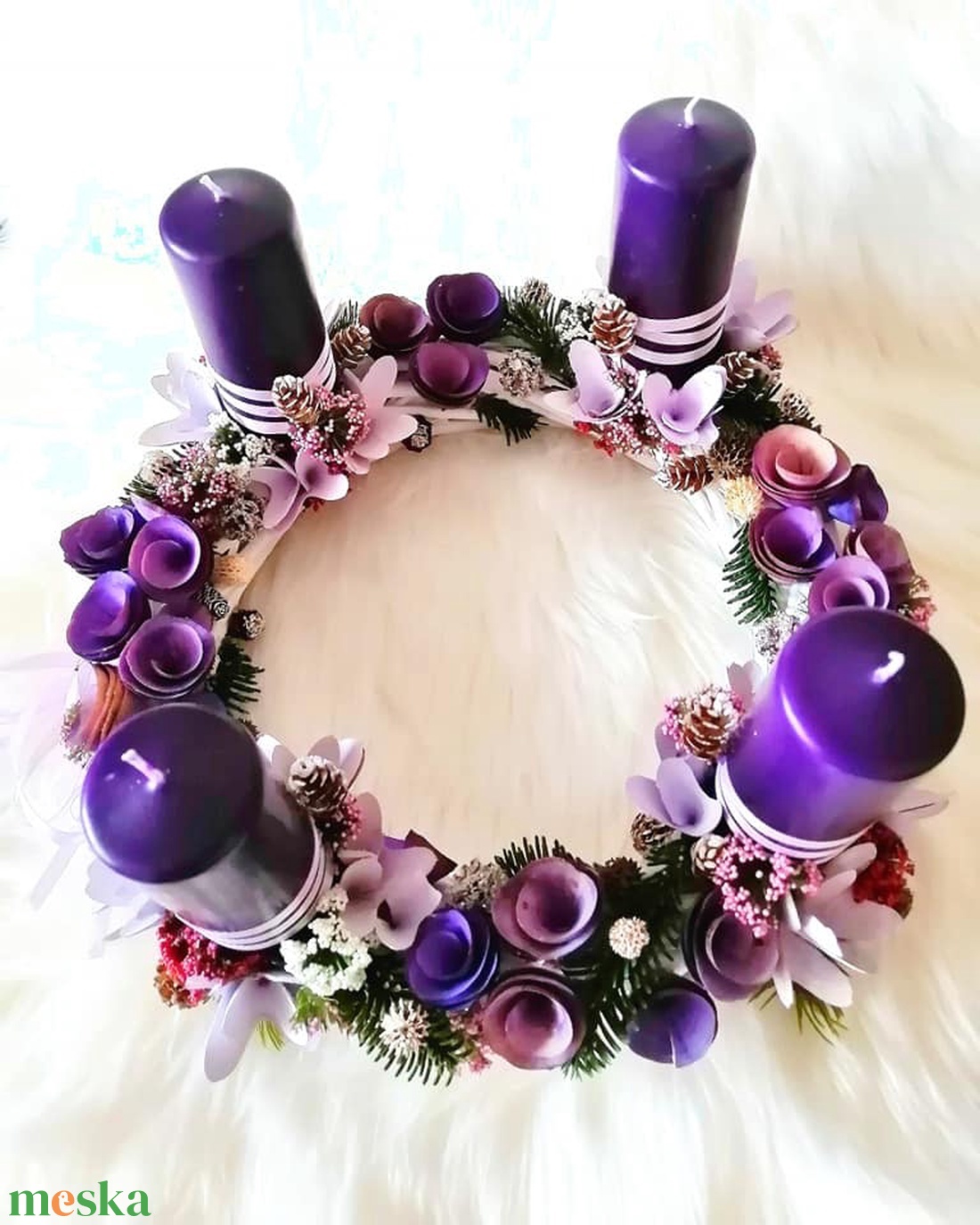 AKCIÓ!Különleges adventi asztaldísz ...a lila szín kedvelőinek ! - karácsony - adventi díszek - adventi asztaldísz - adventi díszek - Meska.hu AKCIÓ!Különleges adventi asztaldísz ...a lila szín kedvelőinek ! - karácsony - adventi díszek - adventi asztaldísz - adventi díszek - Meska.hu