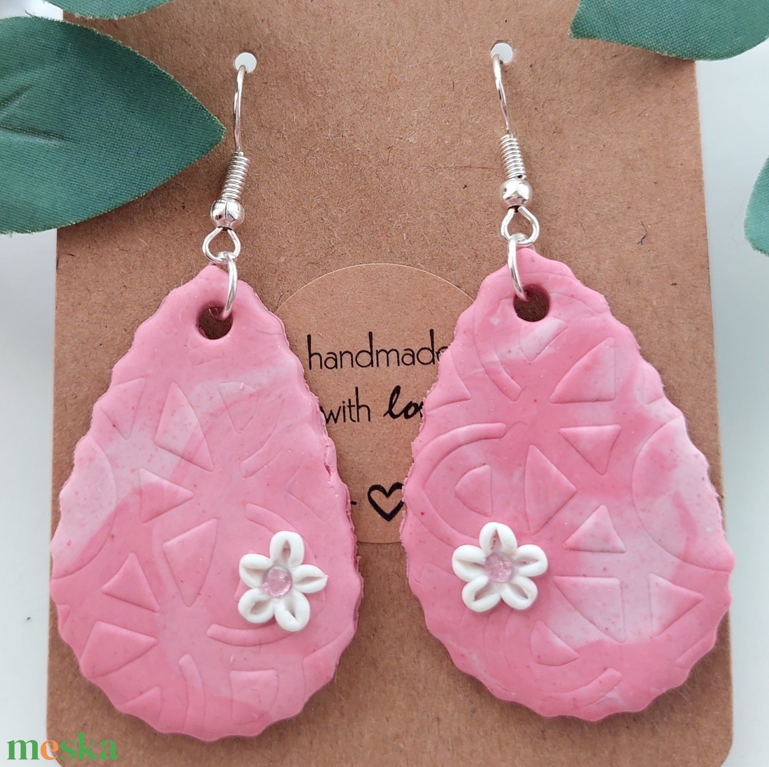 Pink-virágos elegancia fülbevaló - ékszer - fülbevaló - lógó fülbevaló - Meska.hu Pink-virágos elegancia fülbevaló - ékszer - fülbevaló - lógó fülbevaló - Meska.hu