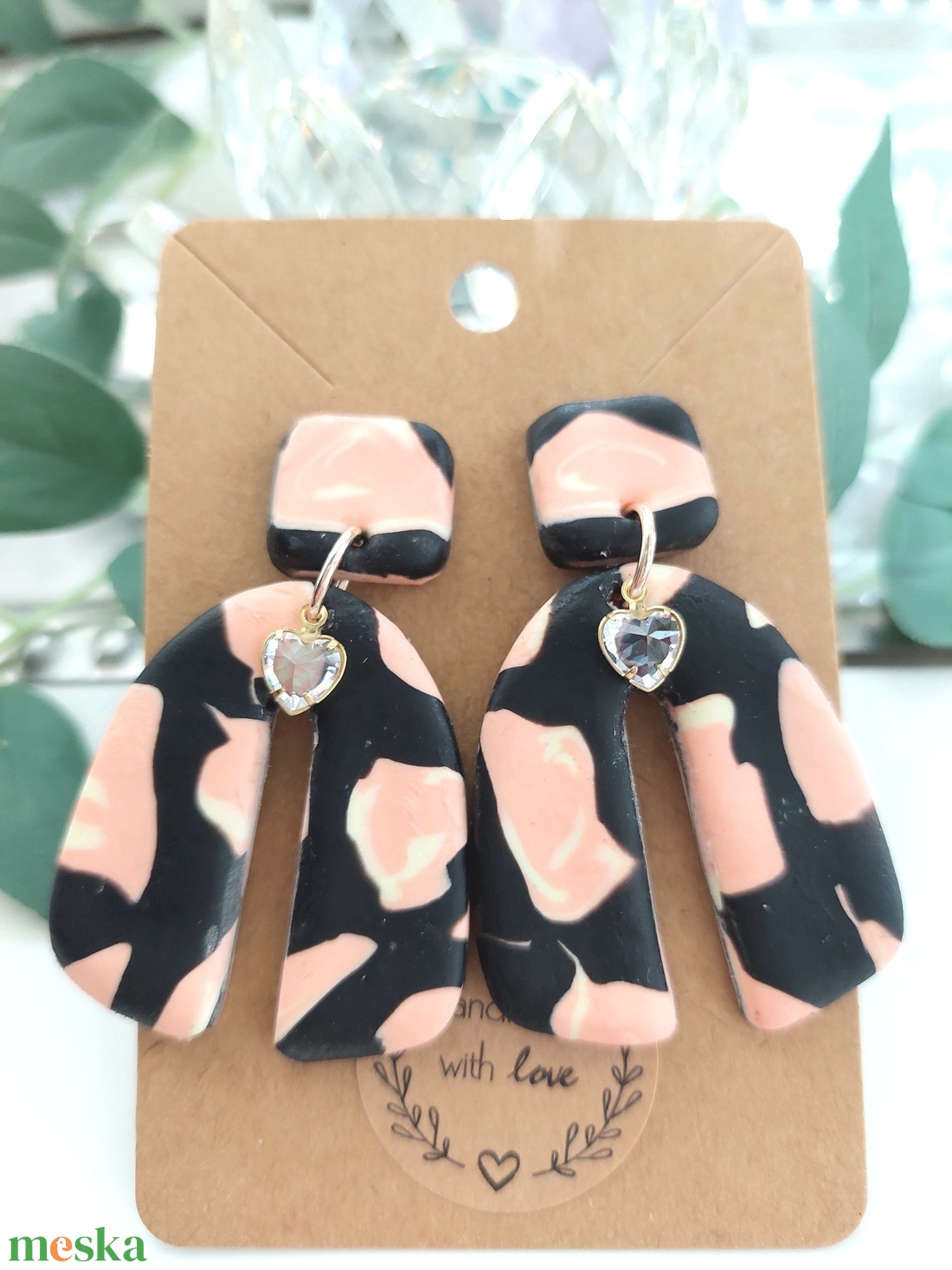 Fülbevaló - Pastel | Dupla absztrakt Fülbevaló - Pastel | Dupla absztrakt