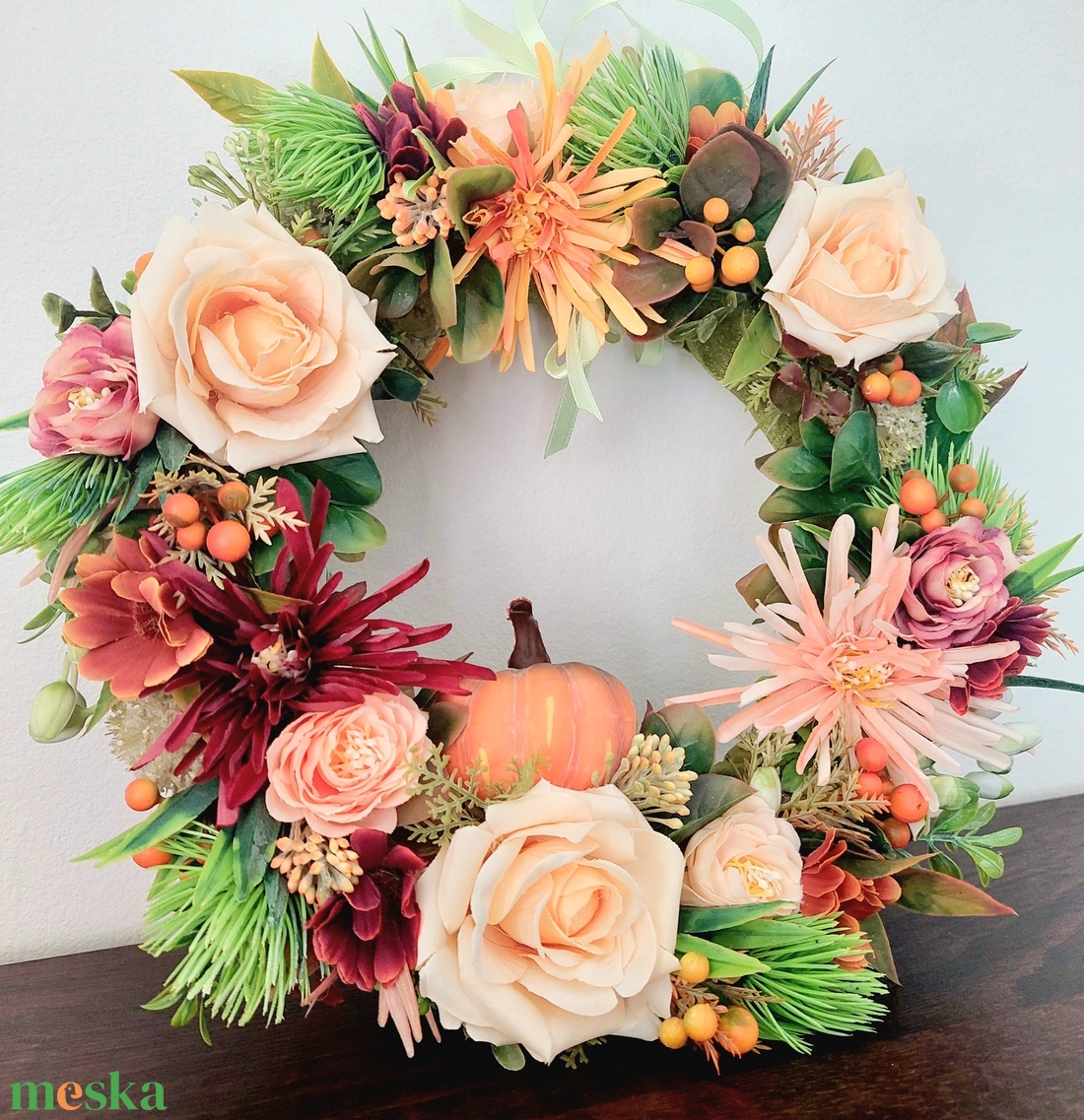 Őszi harmónia ajtódísz/ kopogtató! - otthon & életmód - dekoráció - ajtó- és ablak dekoráció - ajtódísz & kopogtató - Meska.hu