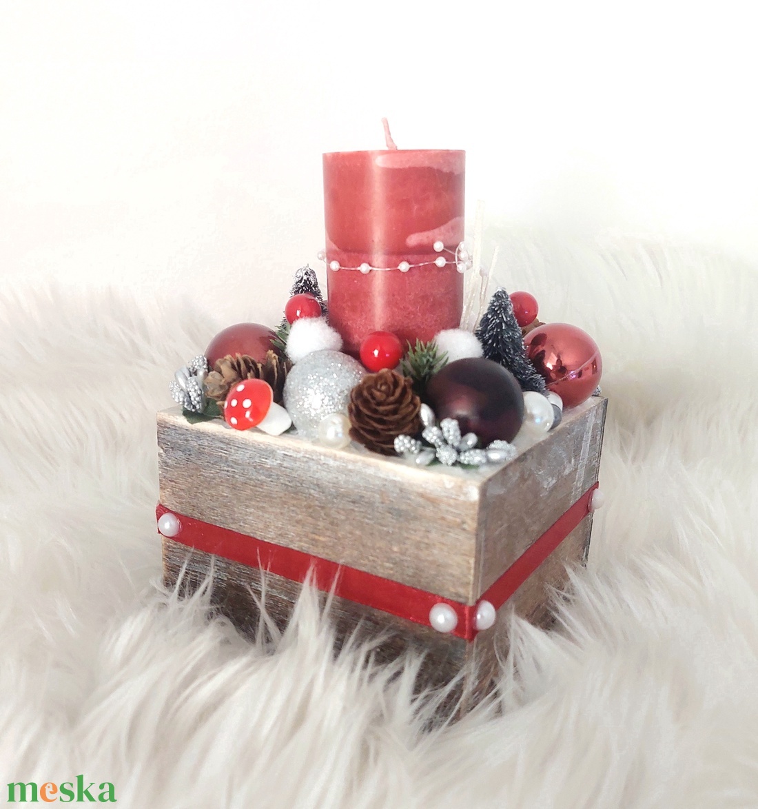 Különleges ünnepi asztaldísz ! - karácsony - adventi díszek - adventi gyertyadíszek és koszorúdíszek - Meska.hu