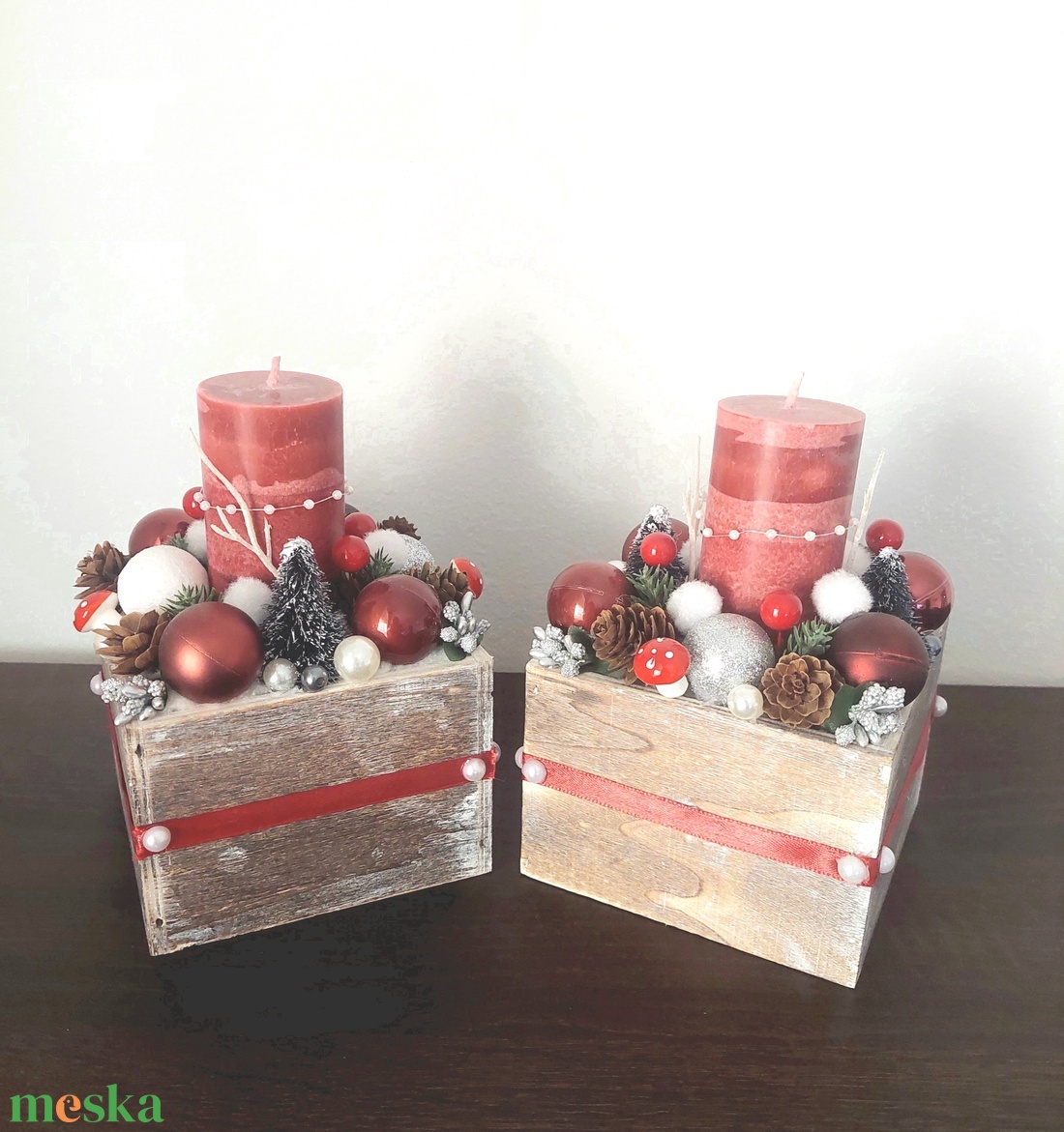 Különleges ünnepi asztaldísz ! - karácsony - adventi díszek - adventi gyertyadíszek és koszorúdíszek - Meska.hu