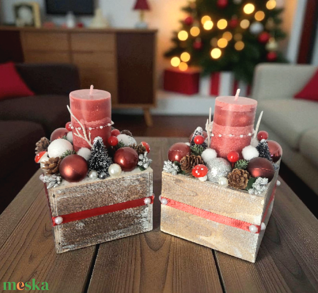 Különleges ünnepi asztaldísz ! - karácsony - adventi díszek - adventi gyertyadíszek és koszorúdíszek - Meska.hu